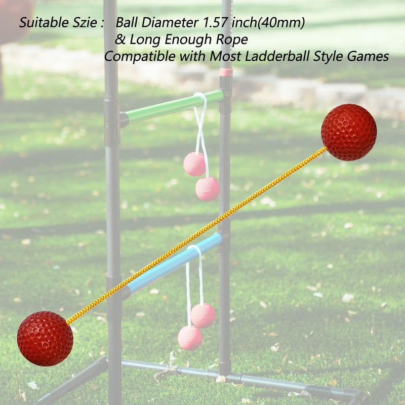 Unixing 16PCS Ladder Ball Set Ladder Toss Balls Replacement Balls with Storage Bag for Toss Match (Red Blue Green Orange) - Image 4